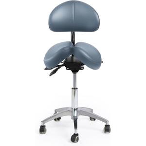 Rolling Stool with Back Support&Split Seat,500lb Saddle Stool with Wheels