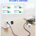 USB C Cable Right Angle - [2Pack 3.3FT] 60W Fast Charging USB C Cable Braided USB Type C Data Cable, 90 Degree C Port Charger Cord for iPhone 17/16/15 Pro Max, Tesla Model Y, MacBook, iPad, Samsung