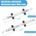 W11259786 W11259785 Stainless Steel Dishwasher Dishrack Slide Track