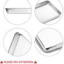 Baking Sheet Set of 2, Stainless Steel 2-Piece Cookie Sheet, Toaster Oven Baking Pan Set, Rectangle Size 16 x 12 x 1 inch, Healthy & Non Toxic, Mirror Finish & Rust Free, Dishwasher Safe