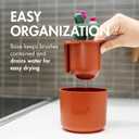 Boon Cacti Bottle Cleaning Brush Set, Terracotta , 4 Piece Set