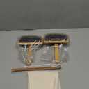 Larger Wool Carder, 5.9" x 3.94" Wire Slicker Wool Carding Brushes, Needle Felting Tools with Solid Handle, Dog Slicker Brush, Wood Hand Carders for Wools 5Pcs