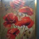 Red Blossoming Poppies IV  Traditional Framed Canvas Wall Art Print, Classic Floral Artwork, 30x40