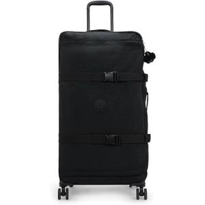 Kipling Spontaneous Softside Spinner Wheel Luggage, Integrated TSA Accepted Lock, Black Noir, Checked-Large,KI4193