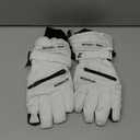 Winter Ski Snow Gloves Men Women,Windproof Touchscreen Snowboard 3M Thinsulate Insulated Warm Winter Snowmobile Gloves (Large, White)