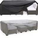 Heavy Duty Patio Furniture Covers Waterproof, Mrrihand Patio Furniture Outdoor Sectional Sofa Set , Patio Table and Chair Set Cover 89.7"L×62.2"W×28.3"