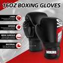 Kickboxing Shin Guards Muay Thai Shin Pads with 16 OZ Boxing Gloves, Adjustable Leg Guards with Instep Protection Shinguards with Workout Gloves Martial Arts Training Equipment for MMA Training