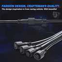 MICTUNING 10FT 5Pin Extension Wire Cable Cord for C1 C2 C4 Q1 RGBW Series LED Rock Lights V1 RGBW Wheel Lights (2 Pack)