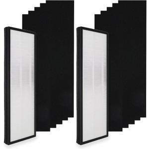 PUREBURG NEA-F1 Replacement Filter Compatible with Eureka Instant Clear NEA120 & Toshiba Smart WiFi Air Purifiers,2-Pack H13 HEPA Activated Carbon Pre-Filters