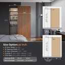 FINOSEN 36inch Concealed Sliding Barn Door Hardware with Soft Close Mechanism, Aluminum Track, Invisible Floor Track, Fit MIN Opening Width 28in, Wall Mount System(Door is not Included)
