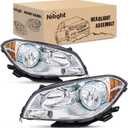 Nilight Headlight Assembly Compatible with 2008 2009 2010 2011 2012 Chevy Malibu 4 Door Halogen Factory Headlamp Chrome Housing Amber Reflector Headlamp Passenger and Driver Side