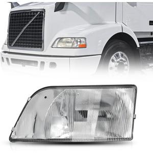 Front Headlight Headlamp Cover Compatible With Volvo Vnm Series 1998 1999 2000 2001 2002 2003 Passenger Right Side(VNM, Right)