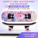 Honoson 7 Pcs Skateboard for Toddlers Beginners Knee Elbow Pads Wrist Guards Gear Set Age 6-10 Kids 24 x 6