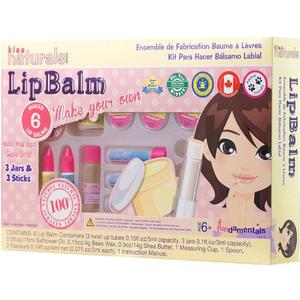 Kiss Naturals: Lip Balm Making - Make 6 Lip Balms, DIY Kids Beauty Craft, Organic Ingredients, Beeswax, Shea Butter, 2 Flavors, STEM Activity, Ages 6+