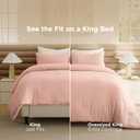Bedsure King Comforter Set, Blush Pink Soft Prewashed Bedding for All Seasons, 3 Pieces GentleSoft Bed Set, 1 Lightweight Comforter (104"x90") and 2 Pillowcases (20"x36")