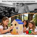 Birdhouse Kit, DIY Wooden Bird House Kits for Outside Adults Kids Woodcraft Bird House with Paint Hanging Twine Building Projectsand Wood Craft Woodworking Gift for Beginners for Kids Ages 8+
