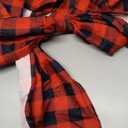 2 Pcs Christmas Bow Chair Back Covers Buffalo Plaid Bow Chair Cover Christmas Dining Seat Back Protector Slipcovers for Xmas Party Banquet Holiday Kitchen Decoration(Black, Red)