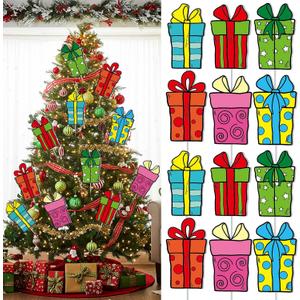 12 Pcs Large Red and Green Christmas Tree Decorations Lime Green Hanging Picks Xmas Present Picks Ornaments for Christmas Tree Vase Wreath Stairs Garland Decoration Supplies