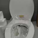 ELONGATED toilet seat risers for seniors, Slow Close, Elevated toilet seat, Heavy Duty, Never Loosen, Raised toilet seat elongated bowl, White(18.5)