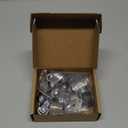 1 Inch Small Caster Wheels Set of 4, L-Bracket Casters Low Profile Side Mount Casters, Swivel Rubber Castors for Furniture, Underbed Drawer, DIY Project, Capacity Lbs: 97 Lbs (with 2 Brakes)