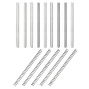 MECCANIXITY 14Pcs Dowel Pin 6mm x 100mm Shelf Support Pin 304 Stainless Steel Shelf Pegs for Shelves Cabinets Furniture Nickel Plated, Silver Tone