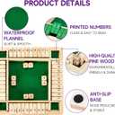 1-4 Players Shut The Box Dice Game, Traditional Wooden Pub Bar Board Game, Family Classics Tabletop Version Games for Classroom, Party, or Pub