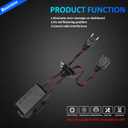 2PCS H7 LED Light Canbus Decoder: Anti Flicker Harness, Resistor Decoders Error Free, LED Warning Canceller Resistor Adapter, H7 Decoder Upgrade with Waterproof Rubber Ring