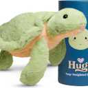 Hugz Official Shelly The Turtle - Premium Weighted Stuffed Animal Plushie 3.8 lb for Adults & Kids - Microwavable  Heatable & Coolable  Super Soft Fur  Gift Ready Tube Packaging