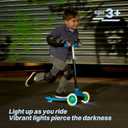 JOVA ZIFFY Multicolor 3 Wheel Scooter for Kids 3-5, Toddler Kick Scooters with LED Light-Up Wheels for Boys and Girls, 5 Adjustable Height and Lean-to-Steer Design, Support up to 110 lbs