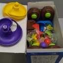 Dinosaur Ball Drop Toys for 3 4 5 6 7 8 Years Old Kids, Dino Spin Twister Toddlers Toy, Shoot Balls Toddler Montessori Toys Gifts for 1-6 Year Old Boys Girls, 4 Players PK Mode