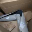 MontVoo Dog Food Mat-Pet Feeding Mat for Food and Water-No Stains Quick Dry Dispenser Cat Bowl Mat for Messy Drinkers(23"X34" Grey)