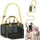 PAWZIDEA Expandable Pet Carrier w/ID Card, 18″×11″×11″ Small Dog Carrier TSA Airline Approved, Top Load Cat Carrier for 2 Cats Under Seat, Soft-Sided Collapsible Puppy & Animal Travel Bag, up 15 lbs