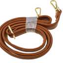 HAHIYO Adjustable Smooth Brown Leather Purse Chain Strap Length 31.5-55.1 Inch Gold Hardware for Shoulder Cross Body Sling Purse Replacement Comfortable 1 Inch Wide 4.7mm Extra Thick 1 Pack