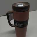 Owala SmoothSip Slider Stainless Steel Insulated Travel Mug with handle, 100% Leak Proof, For Hot and Cold Drinks, Travel Friendly with Sliding Lock Lid, 24 oz, BPA Free, Leak Proof, Cozy Cocoa