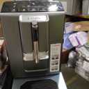 Bosch TIU20508 300 Series Fully Automatic Espresso Machine with Milk Express (in-cup frother), LCD + Touch Control Panel, Cup Warmer, OneTouch Milk-based Beverages and 5 Beverage Options, Dark Silver