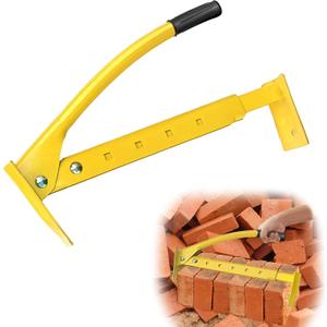 Adjustable Heavy Duty Brick Tongs for Lifting 6-10 Bricks, Rubber Grip Handles, Masonry Tools for Brick Cutter & Paver Splitter Projects
