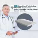ComfiLife Lumbar Support Pillow for Sleeping Memory Foam Pillow for Back Pain Relief - Side, Back and Stomach Sleepers- Triangle Wedge Pillow - Bed Rest Pillow - Medium-Soft (White, Standard)