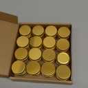0.5 oz Screw Top Aluminum Tin Jar with Screw Lid and Blank Labels (Gold - Pack of 32)