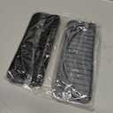 KindGa Refrigerator Drip Catcher Tray,Protector Ice and Water Dispenser Pan,Fridge Spills Water Pad Catch Basin for Drainage 2 Pack (Rectangular,Black)