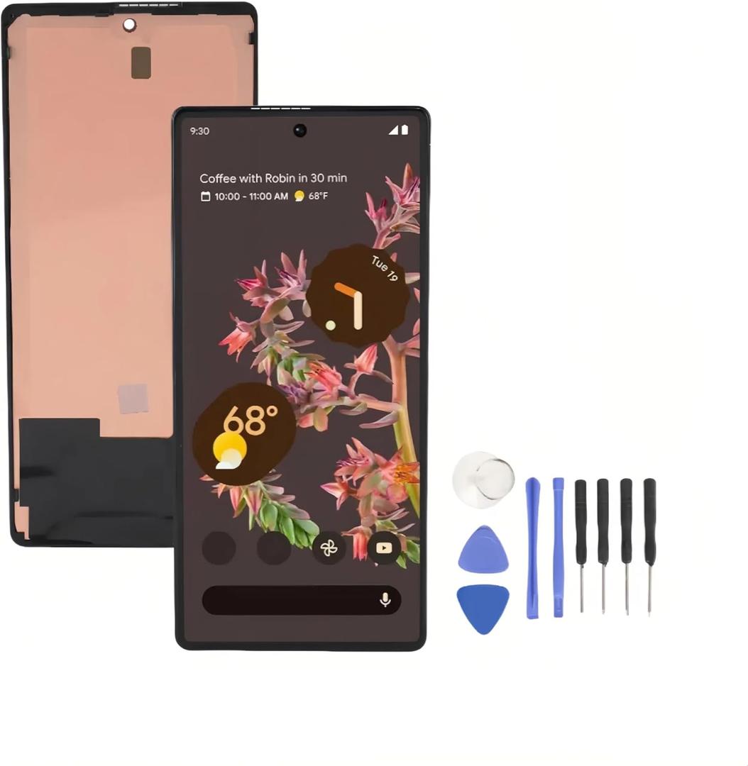 OLED for Google Pixel 6 Screen Replacement Compatible with Pixel 6 GB7N6 G9S9B16, 5G 6.4" LCD Display Touch Screen Assembly with Repair Kits (Support Fingerprint Function)