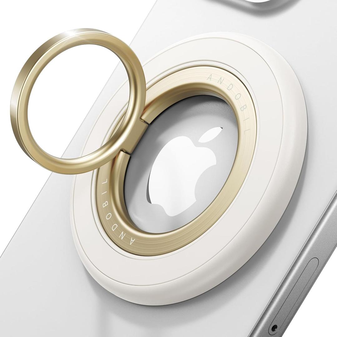 Andobil 2026 3rd Gen Magnetic Phone Grip for MagSafe [360 Rotatable & Ultra-Stable] Double-sided Magnet Cell Phone Ring Holder Compatible with MagSafe Accessories&iPhone 17 Air 16 Pro Max 15 14 13 12 (Cream White)