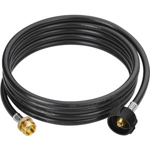 12 Feet Propane Adapter Hose, 1lb to 20lb Adapter Converts 1lb Appliances to 5-40lb Tanks, Gas Hose for Weber Q, Coleman Grill, Buddy Heaters and More