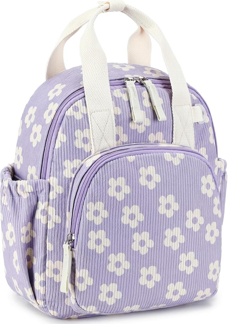 Bluboon Toddler Backpack for Girls Boys 2-4 Cute 12" Preschool Kindergarten Backpacks Kids Daycare Bags School Travel (Flower-purple)