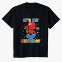 Birthday It's My 5th Birthday, Colorful Cap & Number T-Shirt, Youth XS