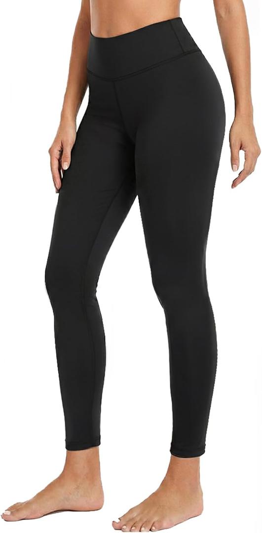 Holipick Women's Swim Pants UPF 50+ Swim Leggings High Waisted Long Swimming Pants (Black, XXXL)