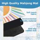 Boho Sun Mahjong Mat for Table 31.5 X 31.5 in, Gifts for Mahjong Players, Watercolor Boho Colorful Sunshine Anti-Slip Table Cover Tablecloth for Poker Board Card Tile Game Dominoes
