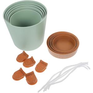 BESPORTBLE 5Pcs Self Watering Planter Easy Plant Care for Indoor Balcony Use Space Saving Flower Pots for Home Office Garden Decoration