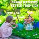 RattanView Spring Yard Sign Outdoor Yard Decoration with Stakes 26'' Waterproof Flower Metal Garden Lawn Stake Sign Decoration for Patio Lawn Walkway Courtyard Party Decor