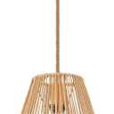Woven Pendant Lights Hanging Lamp with 12" Hand Rattan Basket Shade Antique Brass Brush Paint Finish for Kitchen Island Farmhouse Dining Room Bar Bedroom Foyer Hallway