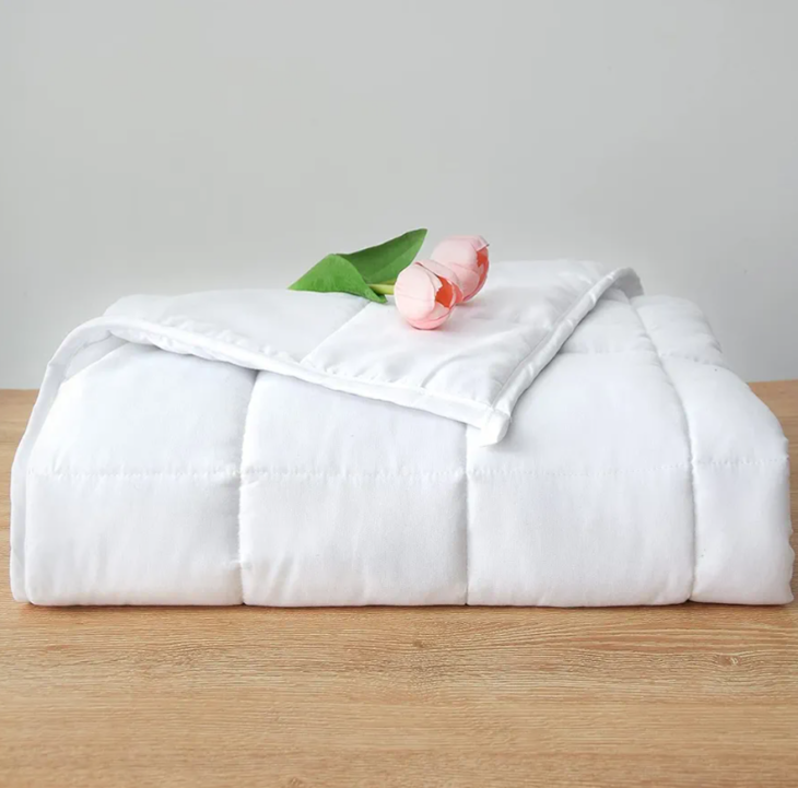 Weighted Blanket 20lbs Queen Size White 60"x80" Weighted Blankets for Adults Heavy Blanket are Comfortable and Cozy